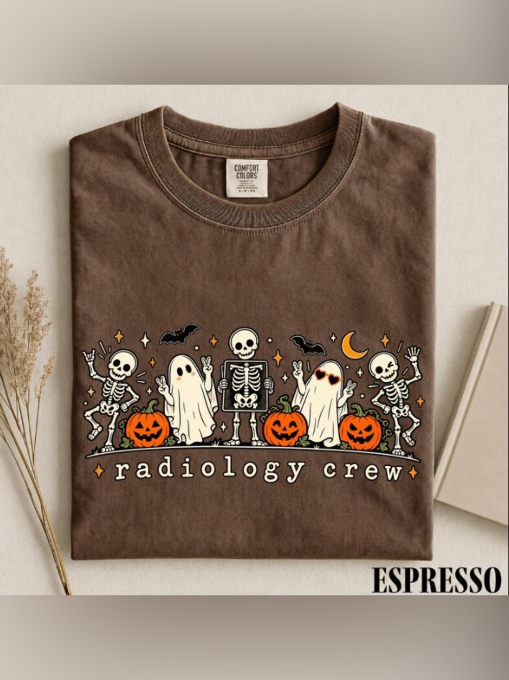 Radiology Crew Halloween T-Shirt, Spooky X-Ray Tech Comfort Colors Tee